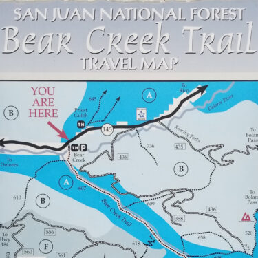 Bear Creek Trailhead Map - San Juan National Forest