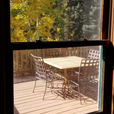 Looking out at the Porch Table